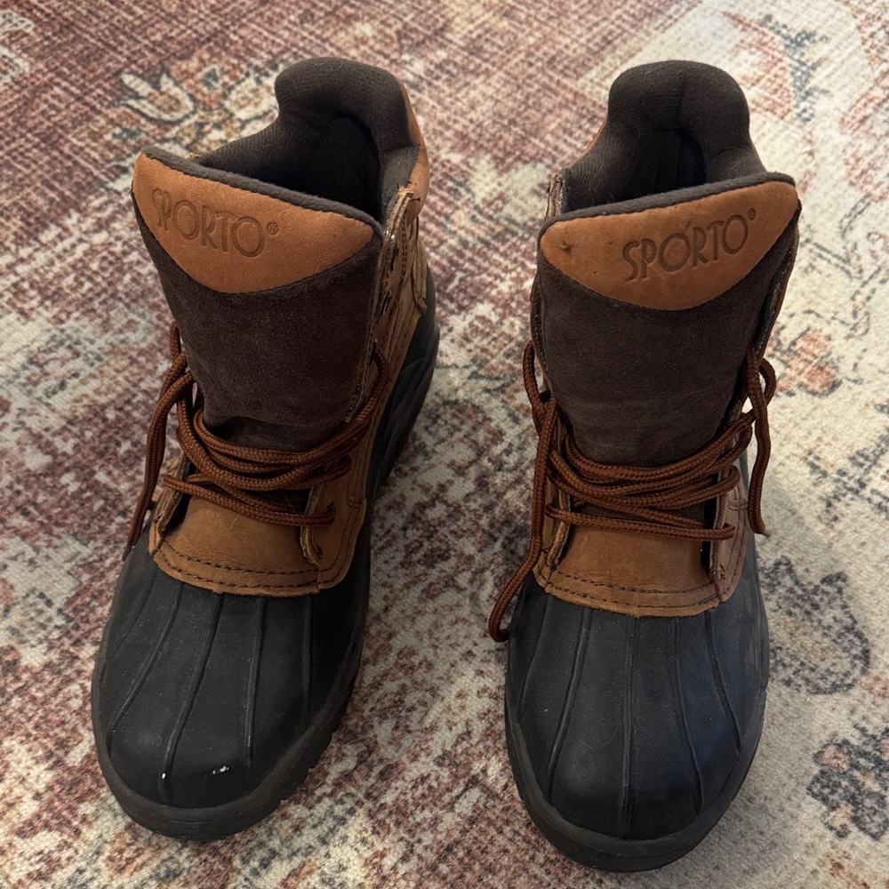 Men’s Sporto Insulated Leather Work Boots, Size 11 M